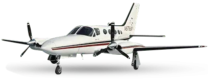 3D model of a twin Cessna cabin-class aircraft